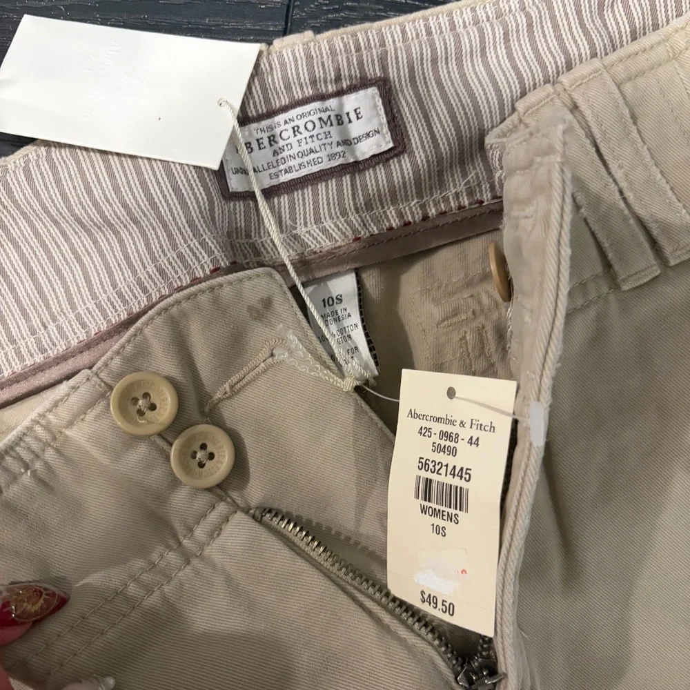 Abercrombie & Fitch Beige Boot Cut Pants - Picture 3 of 5